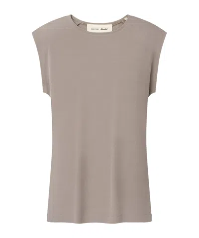 Essentials Womens Soft Rib Fitted Tank In Gray