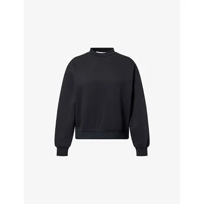 Essentials Womens Fear Of God  Classic Crewneck Cotton-blend Sweatshirt In Black