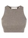 Essentials "womens Waffle" Sport Tank In Neutral