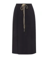 Essentials Wrap-around Midi Skirt In Black