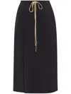 Essentials Wrap-around Midi Skirt In Black