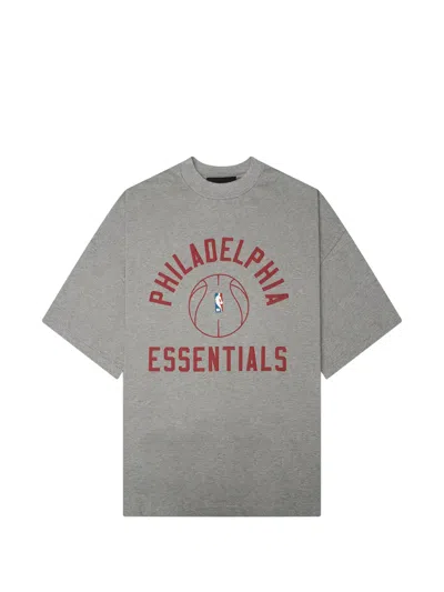 Essentials X Barkley Hendricks Sixers Graphic-print T-shirt In Gray