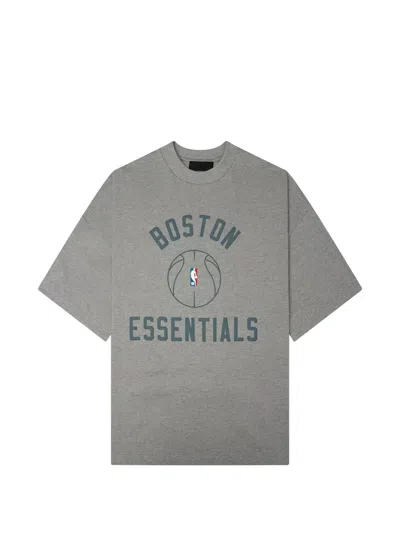 Essentials X Celtics X Barkley Hendricks Logo-print T-shirt In Gray