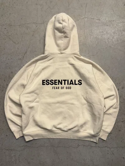 Pre-owned Essentials X Fear Of God Crazy Fear Of God Essentials Cream Pullover Hoodie Sweatshirt In Beige