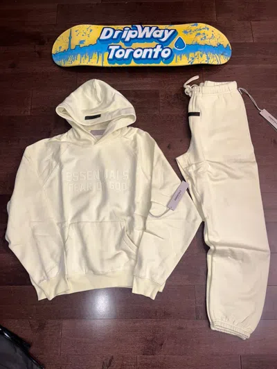 Pre-owned Essentials X Fear Of God Essentials Fog Tracksuit In Canary Yellow