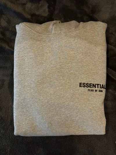 Pre-owned Essentials X Fear Of God Essentials Hoodie Fw22 Dark Oatmeal In Grey