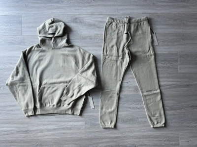 Pre-owned Essentials X Fear Of God Essentials Pistachio Hoodie And Sweatpants