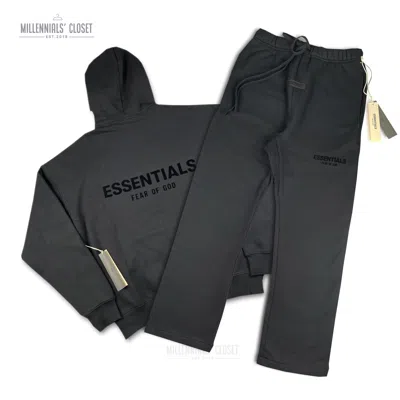 Pre-owned Essentials X Fear Of God Essentials Tracksuit Stretch Limo Relaxed In Black