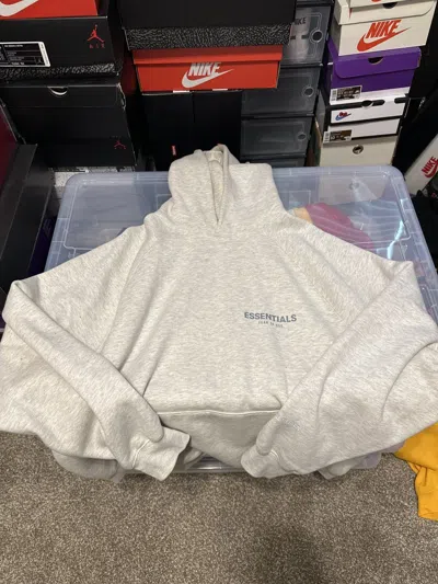 Pre-owned Essentials Fog  Hoodie In Grey