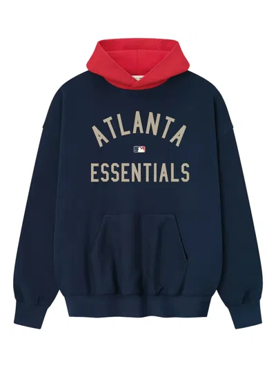 Essentials X Mlb Braves Hoodie In Blue