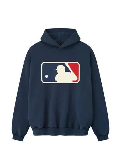 Essentials X Mlb Cotton Hoodie In Blue