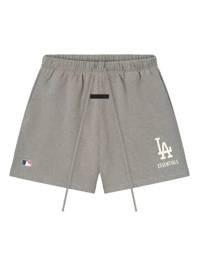 Essentials X Mlb Dodgers Logo Shorts In Gray