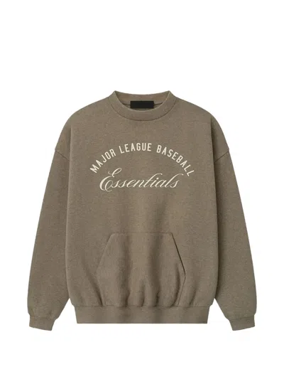 Essentials X Mlb Logo-print Sweatshirt In Brown