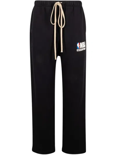 Essentials X Nba "black" Relaxed Track Pants In Schwarz