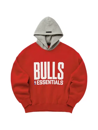 Essentials X Nba Bulls  Hoodie In Red