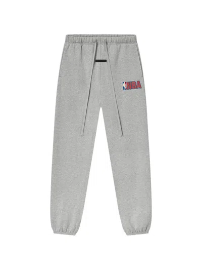 Essentials X Nba Logo-print Track Pants In Gray
