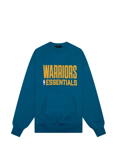Essentials X Nba Warriors Sport Crewneck Sweatshirt In Blue