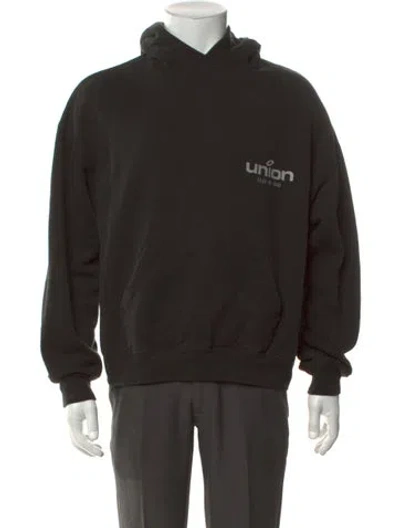 Pre-owned Essentials X Union Graphic Print Hoodie In Black