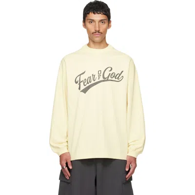 Essentials Yellow Merch Long Sleeve T-shirt In Neutral