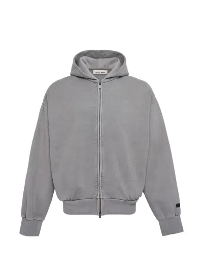 Essentials Zip Classic Hoodie In Gray