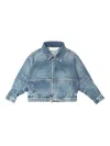 Essentials Zip-front Denim Jacket In Blue