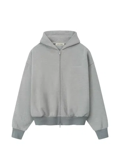Essentials Zip Hooded Sweatshirt In Gray