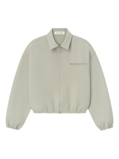 Essentials Zip-up Canvas Jacket In Neutral