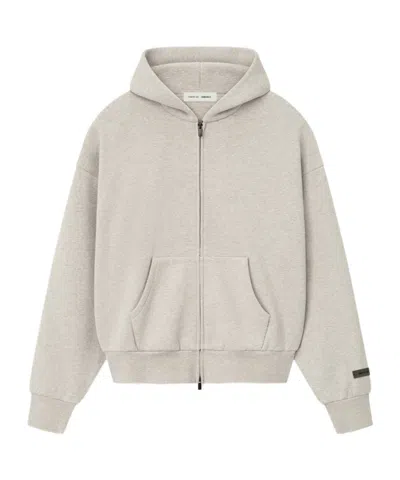 Essentials Zip-up Hoodie In Gray