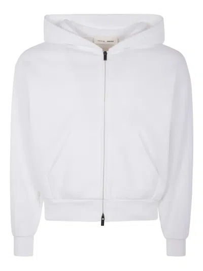 Essentials Logo Patch Hooded Sweatshirt In White