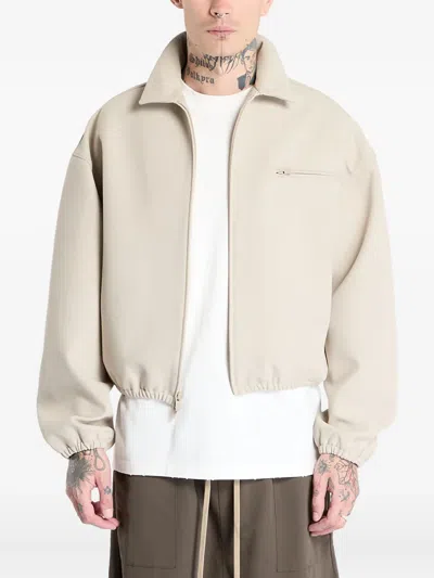 Essentials Zip-up Jacket In Gray