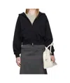 Essentials Zipper Hooded Sweatshirt In Black