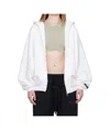 Essentials Zipper Hooded Sweatshirt In White