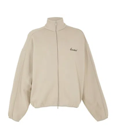 Essentials Zippered Long-sleeved Casual Jacket In Neutral