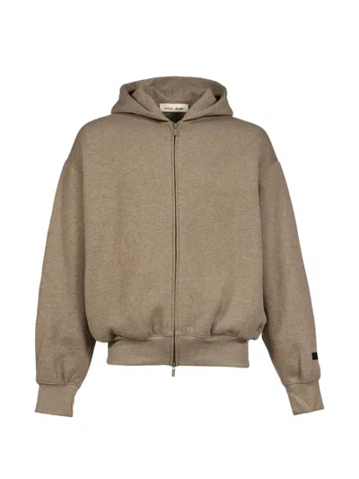 Essentials Zip-up Hoodie In Brown