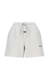 Essentials -embroidered Shorts In Gray