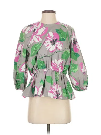 Pre-owned Essentiel Antwerp 3/4 Sleeve Blouse In Gray