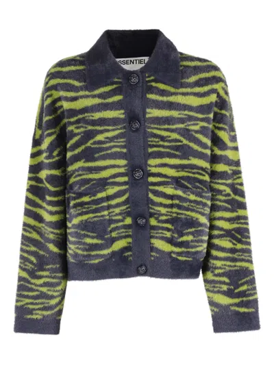 Essentiel Antwerp Animal-print Cardigan In Multi