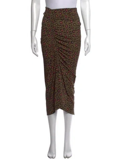 Pre-owned Essentiel Antwerp Animal Print Midi Length Skirt In Multicolor