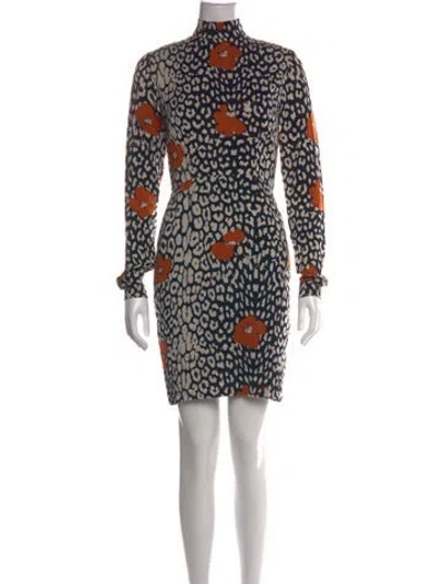 Pre-owned Essentiel Antwerp Animal Print Mini Dress In Black