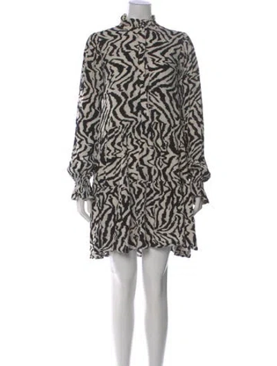 Pre-owned Essentiel Antwerp Animal Print Mini Dress In Multi