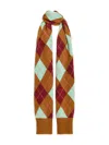 Essentiel Antwerp Argyle Jacquard Scarf In Multi
