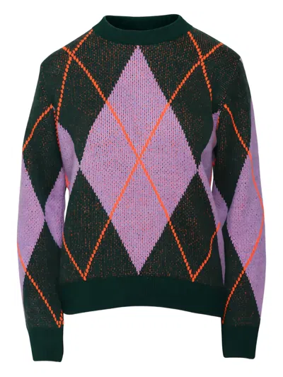 Essentiel Antwerp Argyle-pattern Sweater In Green