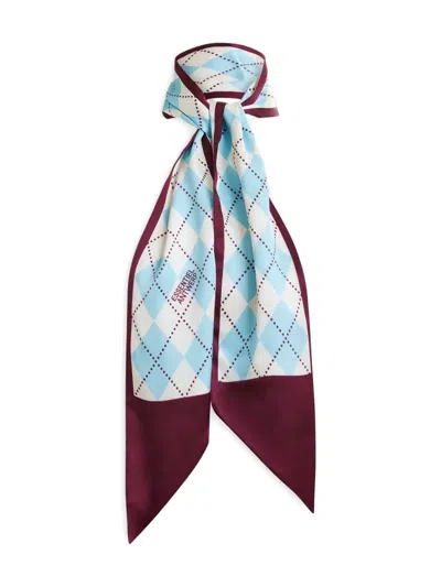 Essentiel Antwerp Argyle-print Scarf In Gray