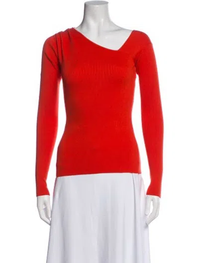 Pre-owned Essentiel Antwerp Asymmetrical Sweater In Orange