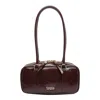 Essentiel Antwerp Izodiac Shiny Shoulder Bag In Brown