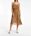 Essentiel Antwerp Baha Asymmetric Dress In Cinnamon