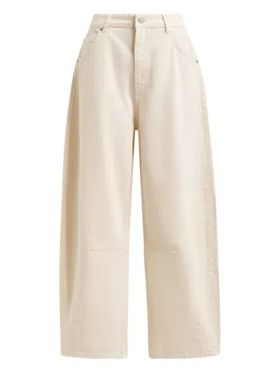 Essentiel Antwerp Barrel-leg Organic-cotton Jeans In Neutral
