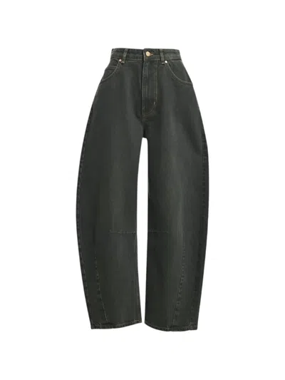 Essentiel Antwerp Barrel-leg Panelled Jeans In Black