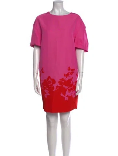 Pre-owned Essentiel Antwerp Bateau Neckline Mini Dress In Pink