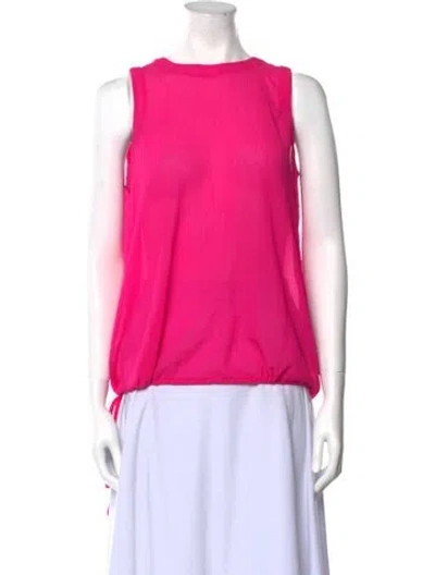 Pre-owned Essentiel Antwerp Bateau Neckline Sleeveless Top W/ Tags In Pink